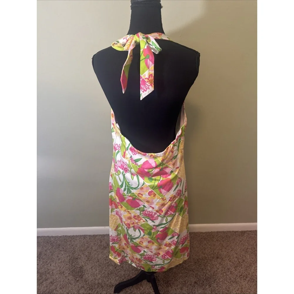 Lilly Pulitzer Romana Floral Lilly Fields Forever Halter Dress Size 12 - Picture 5 of 8